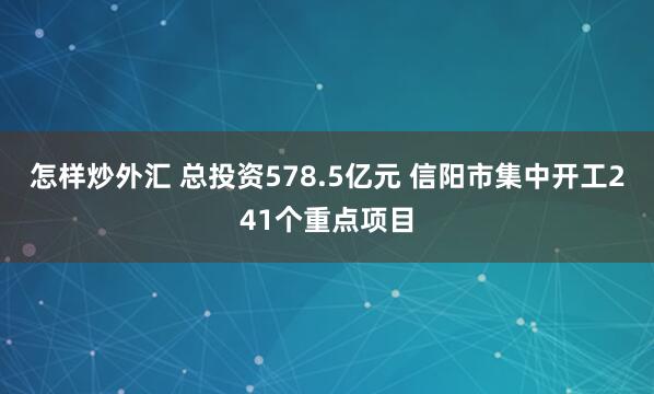 怎样炒外汇 总投资578.5亿元 信阳市集中开工241个重点项目