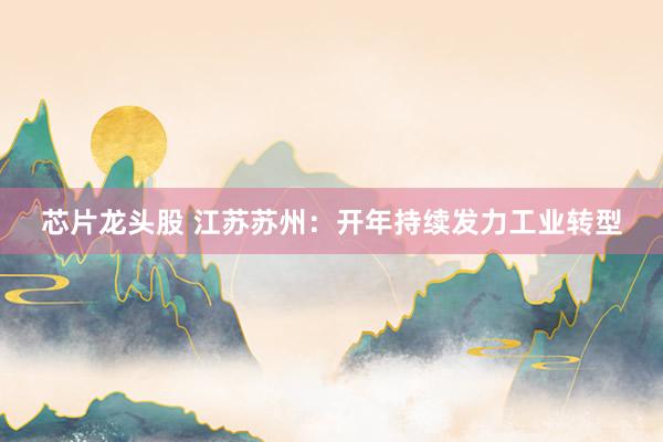 芯片龙头股 江苏苏州：开年持续发力工业转型
