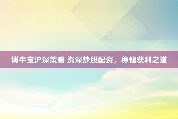 博牛宝沪深策略 资深炒股配资，稳健获利之道