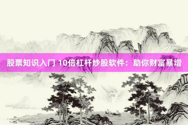 股票知识入门 10倍杠杆炒股软件：助你财富暴增