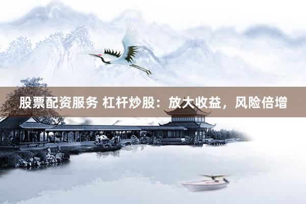 股票配资服务 杠杆炒股：放大收益，风险倍增