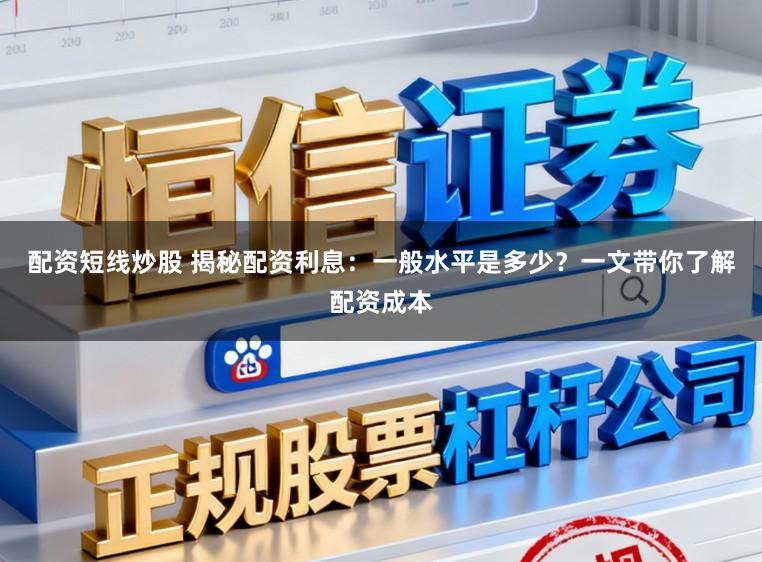 配资短线炒股 揭秘配资利息：一般水平是多少？一文带你了解配资成本